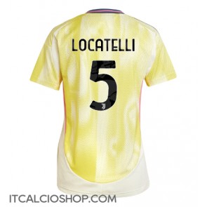 Juventus Manuel Locatelli #5 Seconda Maglia Femmina 2024-25 Manica Corta